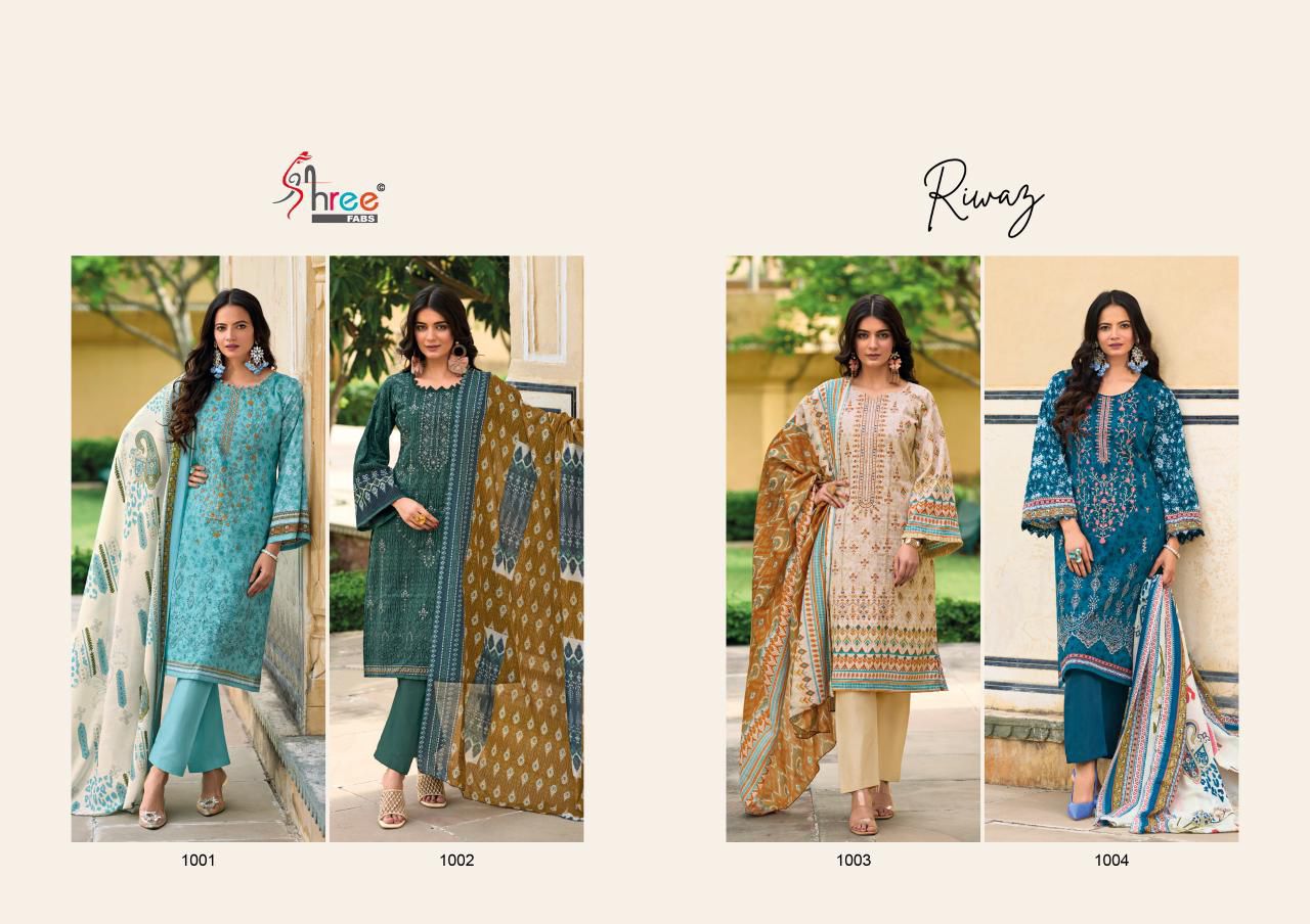 Riwaz By Shree Embroidery Pure Cotton Pakistani Suits Wholesale Shop IN Surat